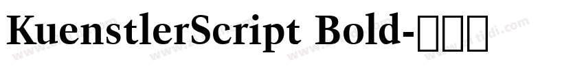 KuenstlerScript Bold字体转换